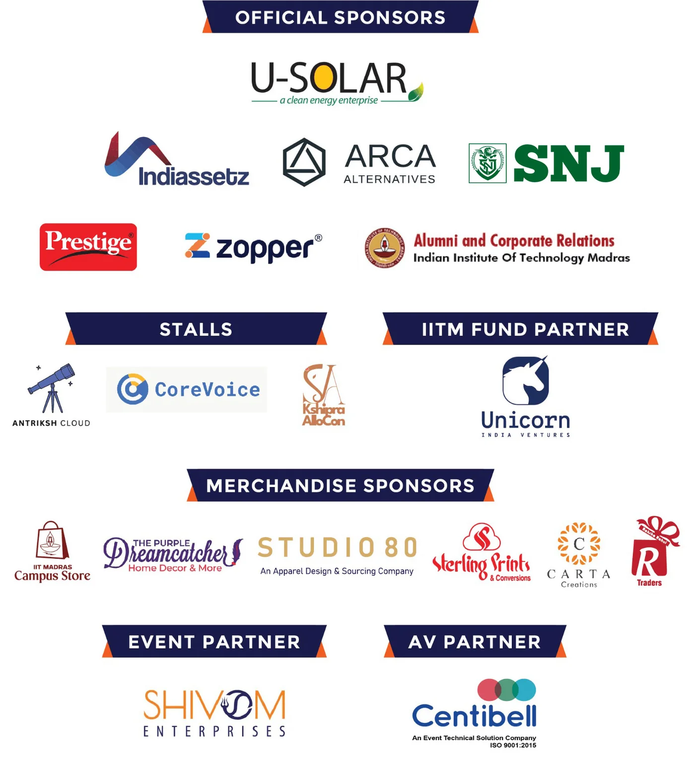 Sponsors and partners of IITMAA Sangam 2026
